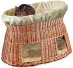 Silvio Design Katzenbett Deluxe, Doppelst&ouml;ckig, Natur Weide & Textil