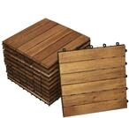 SAM Terrassen- Holzfliese 01, Akazien-Holz,11 Klick-Fliesen f&uuml;r 1m&sup2;, 30x30cm,