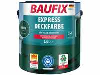 BAUFIX Express Deckfarbe grün, matt, 2.5 Liter, Wetterschutzfarbe, Holzfarbe,