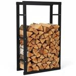 Zelsius Kaminholzregal | 40 x 25 x 100 cm - schwarz | Brennholzlager Metall,