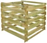Holz Komposter Kompostbeh&auml;lter Holzlatten quadratisch 0,54 m3