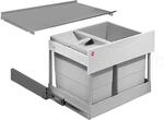 Hailo Abfallsammler 3644802 | TR Swing Raumspar-Tandem | Einbaum&uuml;lleimer f&uuml;r 60 cm