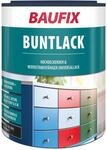 BAUFIX Buntlack schwarz, seidenmatt, 1 Liter, Lackfarbe, wasserverd&uuml;nnbar, f&uuml;r