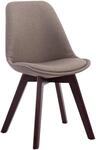 CLP Esszimmerstuhl Borneo mit Stoffbezug I Polsterstuhl, Farbe:Taupe, Gestell
