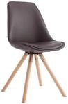 CLP Esszimmerstuhl Laval Rund Mit Kunstleder-Bezug, Farbe: braun, Gestellfarbe:...