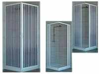 Duschkabine mit zwei verschließbaren Türen und 90-Grad-Winkel, hergestellt aus
