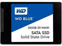 WD Blue SATA SSD 250 GB, 2,5 Zoll (interne SSD, hohe Zuverlässigkeit,...