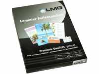 LMG LMG65X95-125SL Laminierfolien 65 x 95 mm, 2 x 125 mic mit Langloch, 100 Stück