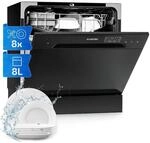 Klarstein Mini-Geschirrsp&uuml;ler f&uuml;r 8 Gedecke, Leiser Geschirrsp&uuml;ler Klein mit...