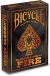 Bicycle 10016974 023174 Elements Series: Fire Kartenspiel, Small, Red