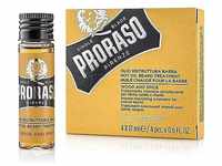 Proraso Hot Oil Beard Treatment, Wood and Spice, 4 x 17 ml, Bartöl für trockene und