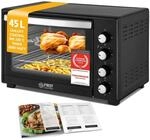 TZS First Austria - Minibackofen 45L 2000W - Mini Backofen Pizzaofen