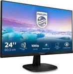 Philips 243V7QDSB - 24 Zoll FHD Monitor (1920x1080, 60 Hz, VGA, DVI, HDMI) schwarz