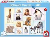 Schmidt Spiele SCH56270 Tierkinder der Wildnis, Kinderpuzzle, 200 Teile, Bunt