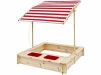 beluga Spielwaren 50380 -Sandkasten mit Wasser-Matsch-Bereich und Rot/weißem...