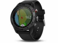 Garmin Approach S60 GPS-Golf-Uhr mit Schwarz Silikon Band, Schwarz, 3.05 cm