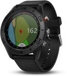 Garmin Approach S60 GPS-Golf-Uhr mit Schwarz Silikon Band, Schwarz, 3.05 cm