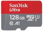 SanDisk Ultra 128GB MicroSDXC Speicherkarte + SD-Adapter mit A1 App-Leistung bis zu