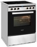 Exquisit EHI 60-3.1 Inox Induktions-Standherd - 65 L - Edelstahl