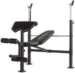 Tunturi WB60 Verstellbare Olympic Hantelbank / Trainingsbank / Utility Bench mit