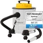 Syntrox Germany 2 in 1 Aschesauger und Staubsauger Edelstahl 20 Liter mit Motor