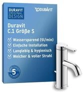 Duravit C.1 Waschtischarmatur, Gr&ouml;&szlig;e S (Auslauf H&ouml;he 66 mm), Wasserhahn Bad mit