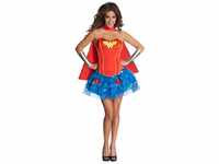 Rubie's 3880560 - Wonder Woman Corset Dress Adult, XS, rot