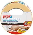tesa 05672-00000-00, Klebeband, doppelseitig, extra stark, 25 m x 50 mm, Beige