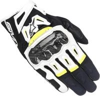 Alpinestars - Motorradhandschuhe - Alpinestars SMX-2 Air Carbon V2 Schwarz Weiss Gelb
