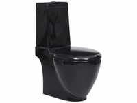 vidaXL WC Keramik Toilette Badezimmer Rund Soft Close Absenkautomatik...