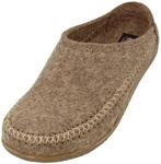 HAFLINGER Blizzard Credo Filz Pantoffel mit Gummisohle Hausschuh Torf, Gr. 40