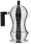 Alessi MDL02/1 B Pulcina Espressomaschine - Gu&szlig;aluminium. Griff und Knopf aus PA,
