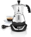 Bialetti Moka Elektrisch Timer, Kapazit&auml;t f&uuml;r 6 Tassen, 365 W, Silber schwarz