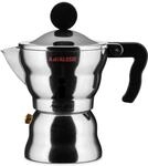 Alessi AAM33 / 1 - Design-Espresso-Kaffeemaschine, Aluminiumgeh&auml;use, Griff und Knopf