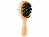TX-2322 Brush, double sided wood, nylon and wire bristles 17x6,7cm