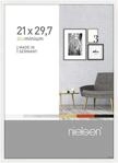nielsen Bilderrahmen, 21 x 29,7 cm (A4), Aluminium, Wei&szlig; Glanz, Dokumentenrahmen zum