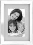 Fink Bilderrahmen 10x15 cm versilbert mit breiter Leiste & Passepartout - Fotorahmen