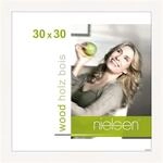 nielsen Bilderrahmen, 30 x 30 cm, Holz, Wei&szlig;, Rahmen zum Aufh&auml;ngen im Hoch- &