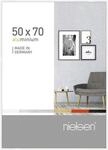nielsen Bilderrahmen, 50 x 70 cm, Aluminium, Wei&szlig; Glanz, Posterrahmen zum...