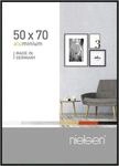 nielsen Bilderrahmen, 50 x 70 cm, Aluminium, Schwarz glanz, Posterrahmen zum