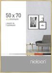 nielsen Bilderrahmen, 50 x 70 cm, Aluminium, Gold glanz, Posterrahmen zum Aufh&auml;ngen