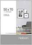 nielsen Bilderrahmen, 50 x 70 cm, Aluminium, Silber matt, Posterrahmen zum Aufh&auml;ngen