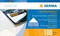 HERMA 1302 Fotoecken extra gro&szlig;, 100 St&uuml;ck, selbstklebend transparente Fotokleber