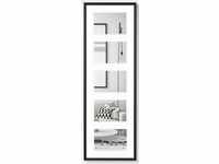 walther design Bilderrahmen schwarz 5X 10x15 cm Galerie mit Passepartout, Galeria