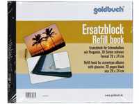 goldbuch 83076 Ersatzblock für Schraubalbum, 30 schwarze Seiten mit