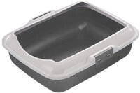Nobby 76291-17 Katzen Toilettenschale, 50 x 40 x 16 cm, grau