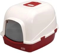 Europet Bernina 441-130957 Eco Katzentoilettenhaus 56 x 70 x 46 cm, rot
