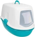 Trixie Berto Top Katzentoilette mit Dach f&uuml;r Katzen HELLBLAU/taupe/granit 39 &times; 42