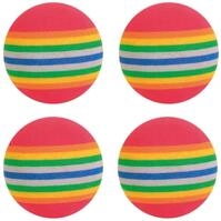 TRIXIE Rainbow-B&auml;lle Set f&uuml;r Katzen - 4 St&uuml;ck - Schaumstoff - buntes Design - &oslash; 4