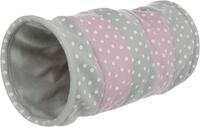 Trixie 4291 Spieltunnel, Fleece, &oslash; 25 &times; 50 cm, grau/rosa